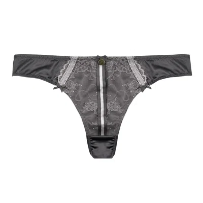 Tallulah Love Women's Silver / Grey Gunmetal Thong In Gray