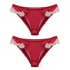 Tallulah Love Women's Two X Opulent Lace Briefs - Berry Red In Red