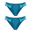Tallulah Love Women's Two X Opulent Lace In Peacock Blue Briefs In Blue