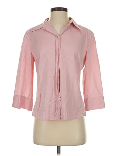 Pre-owned Talora 3/4 Sleeve Button Down Shirt In Pink