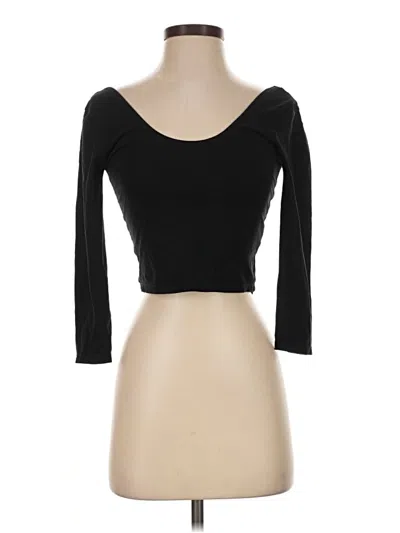 Pre-owned Talula 3/4 Sleeve Top Black Sweetheart Neckline Tops