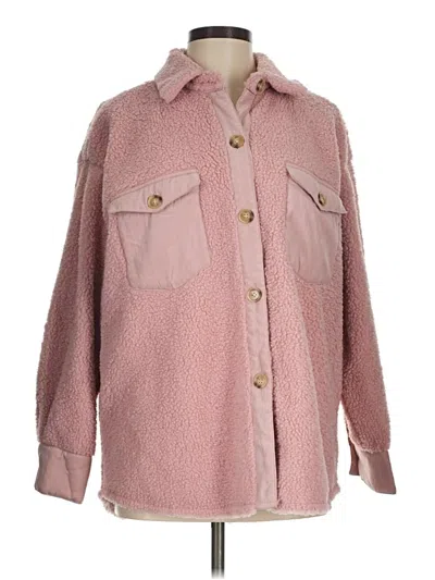 Pre-owned Talula Faux Fur Jacket In Pink