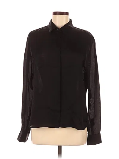 Pre-owned Talula Long Sleeve Blouse In Black