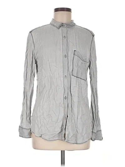 Pre-owned Talula Long Sleeve Button Down Shirt In Gray