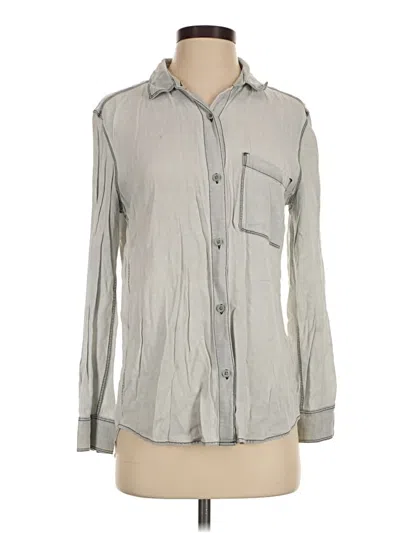 Pre-owned Talula Long Sleeve Button Down Shirt In Gray