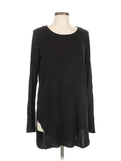 Pre-owned Talula Long Sleeve Top Black Scoop Neck Tops