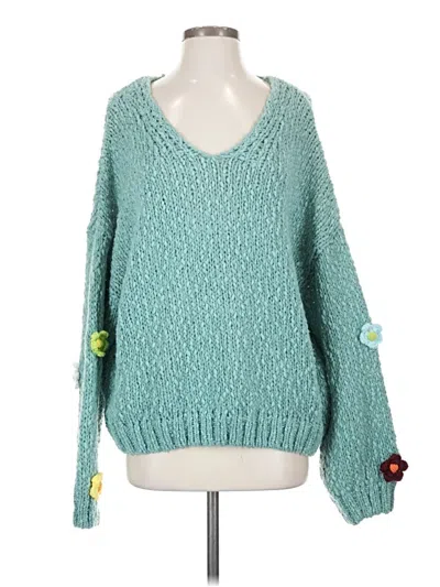 Pre-owned Talula Pullover Sweater In Green