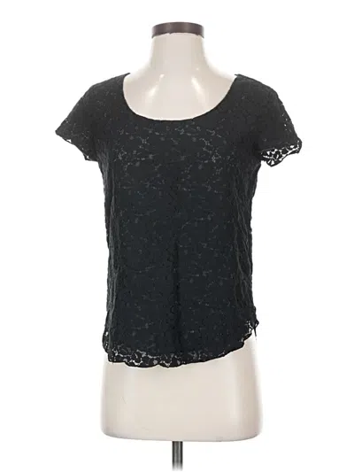 Pre-owned Talula Short Sleeve Top Black Scoop Neck Tops