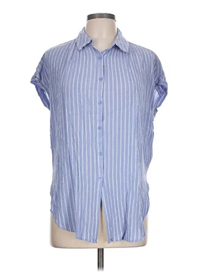 Pre-owned Talula Sleeveless Button Down Shirt In Blue