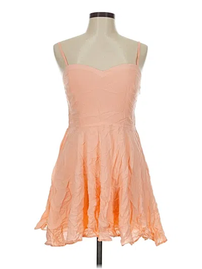 Pre-owned Talula Sleeveless Top Orange Strapless Neckline Tops