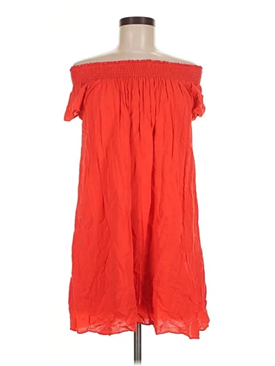 Pre-owned Talula Sleeveless Top Red Strapless Neckline Tops