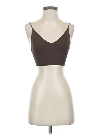 Pre-owned Talula Tank Top Brown Strapless Neckline Tops