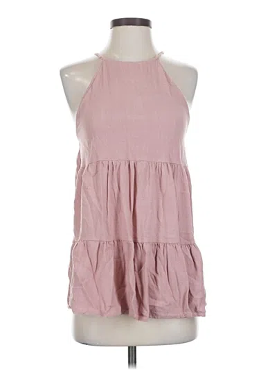Pre-owned Talula Tank Top Pink Halter Neckline Tops