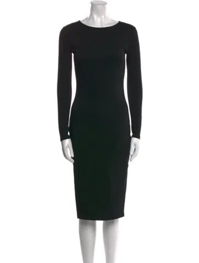 Pre-owned Talulah Bateau Neckline Midi Length Dress In Black