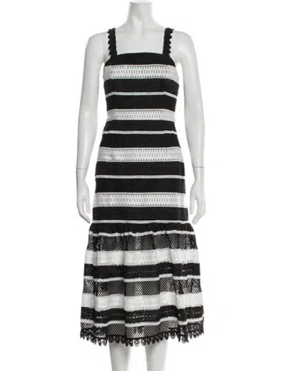 Pre-owned Talulah Darling One Midi Long Dress In Black