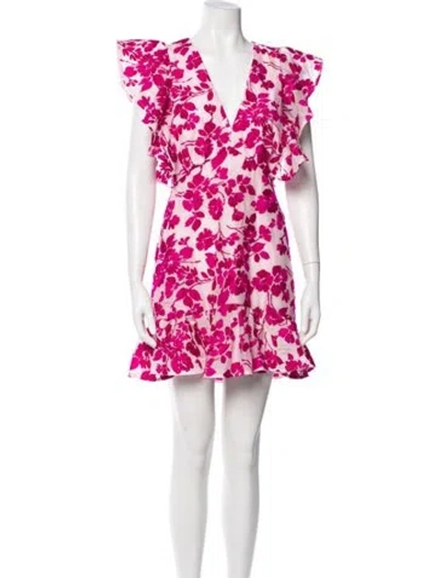 Pre-owned Talulah Floral Print Mini Dress In Pink