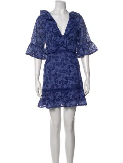 Pre-owned Talulah Linen Mini Dress In Blue