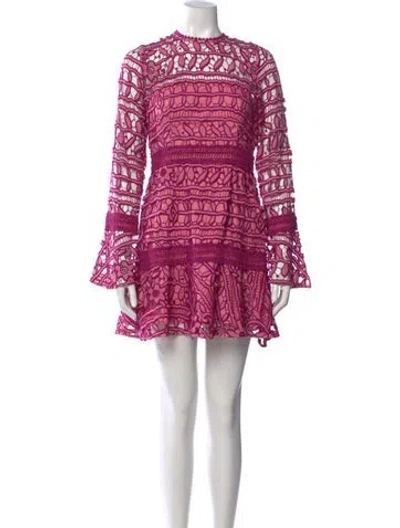 Pre-owned Talulah Printed Mini Dress In Pink