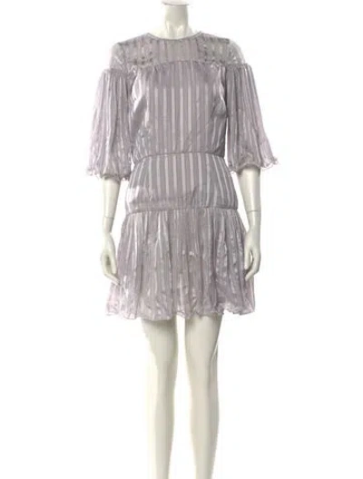 Pre-owned Talulah Striped Mini Dress In Gray