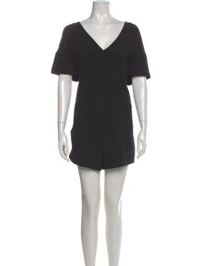 Pre-owned Talulah V-neck Romper In Black