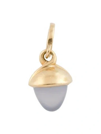 Pre-owned Tamara Comolli 18k Chalcedony Mikado Flamenco Pendant In Multicolor