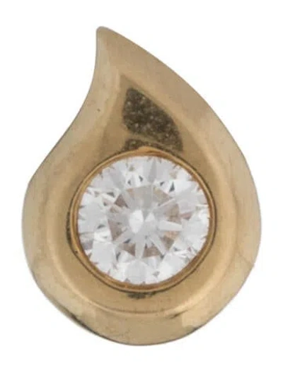 Pre-owned Tamara Comolli 18k Diamond Signature Wave Single Stud Earring In Multicolor