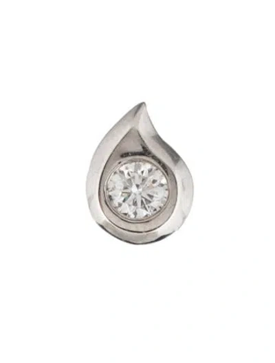 Pre-owned Tamara Comolli 18k Diamond Signature Wave Single Stud Earring In Multicolor