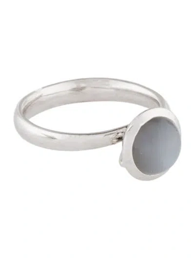Pre-owned Tamara Comolli 18k Moonstone Small Bouton Ring In Multi