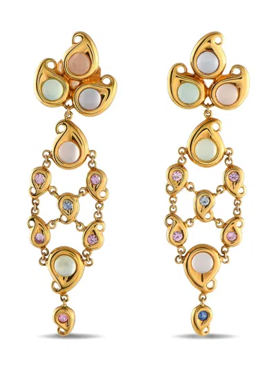 Pre-owned Tamara Comolli 18k Yellow Gold Gemstone Dangle Earrings