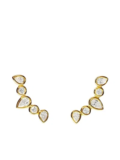Tamara Comolli 18k Yellow Gold Gypsy Crawler Diamond Earrings
