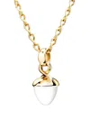 Tamara Comolli 18k Yellow Gold Mikado Bouquet Agate And Cacholong Pendant In Gold
