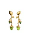 Tamara Comolli 18k Yellow Gold Rainforest Mikado Acorn Periodt And Tourmaline Earrings In Gold