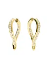 Tamara Comolli 18k Yellow Gold Twisted-drop Diamond Hoop Earrings In Gold