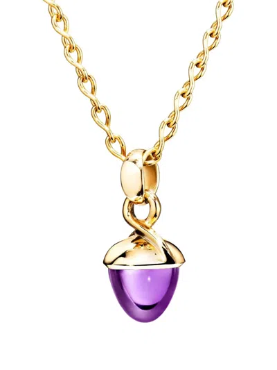 Tamara Comolli Amethyst Mikado Boquet Pendant In Gold