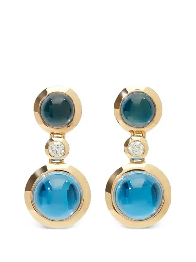 Tamara Comolli Bouton 2 Topaz And Diamond Earrings In Blue