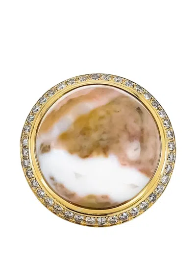 Tamara Comolli Champagne Diamond Jasper Ring In Gold