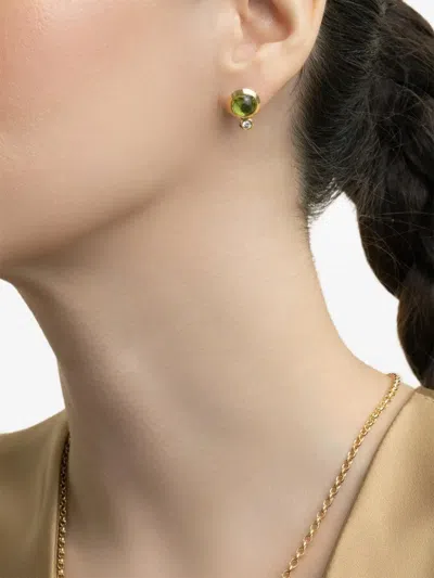 Tamara Comolli Diamond Peridot Bouton Earrings In Gold