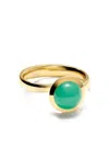 Tamara Comolli Yellow Gold Bouton Chrysoprase Ring In Gold