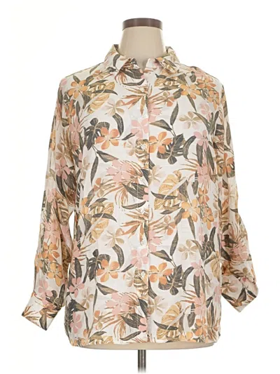 Pre-owned Tamara H. 3/4 Sleeve Blouse In Ivory