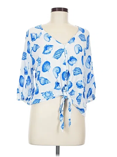 Pre-owned Tamara H. 3/4 Sleeve T-shirt In Blue