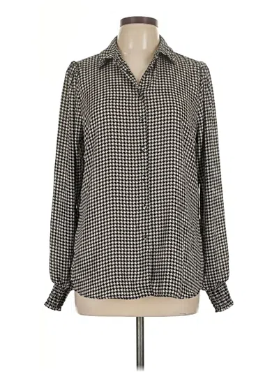 Pre-owned Tamara H. Long Sleeve Blouse In Black