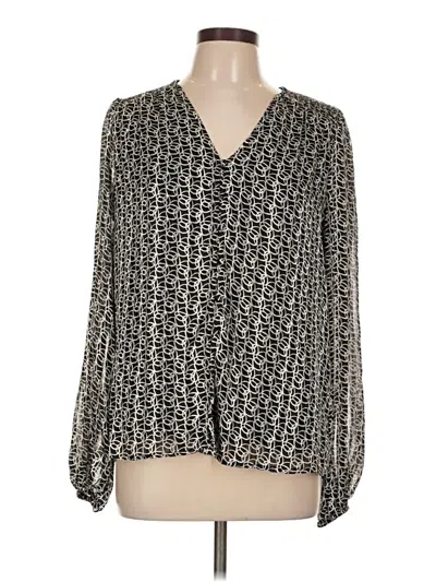 Pre-owned Tamara H. Long Sleeve Blouse In Black