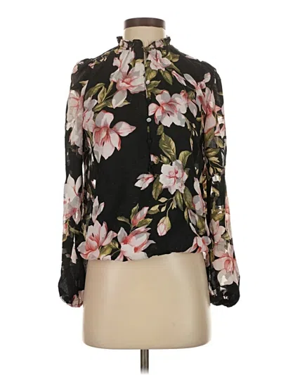 Pre-owned Tamara H. Long Sleeve Blouse In Black