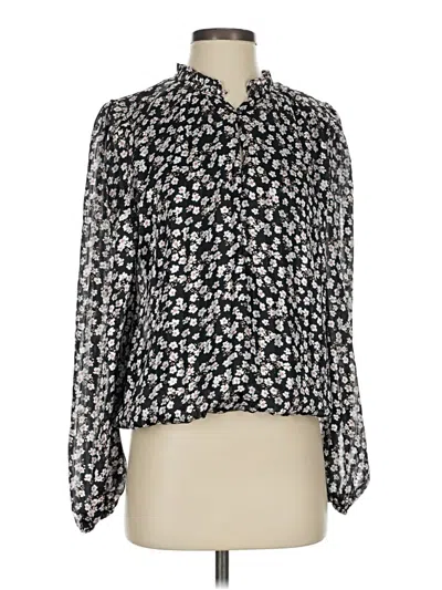 Pre-owned Tamara H. Long Sleeve Blouse In Black
