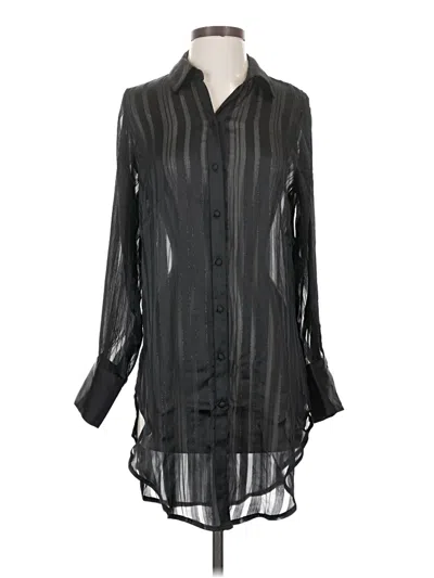 Pre-owned Tamara H. Long Sleeve Blouse In Black