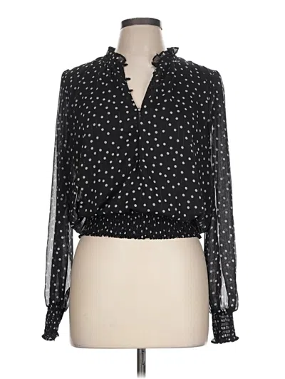 Pre-owned Tamara H. Long Sleeve Blouse In Black