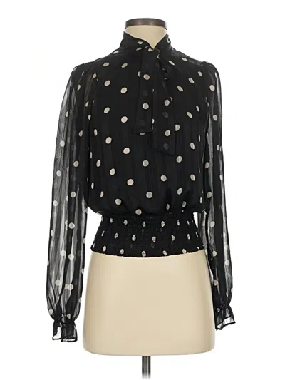 Pre-owned Tamara H. Long Sleeve Blouse In Black