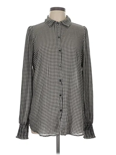 Pre-owned Tamara H. Long Sleeve Blouse In Black