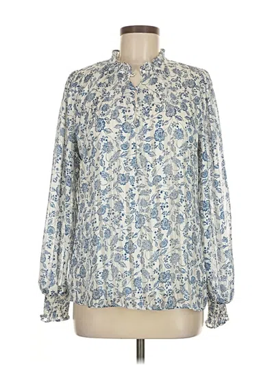 Pre-owned Tamara H. Long Sleeve Blouse In Blue