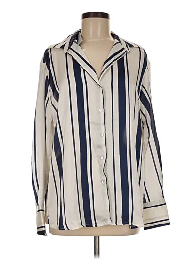 Pre-owned Tamara H. Long Sleeve Blouse In Ivory